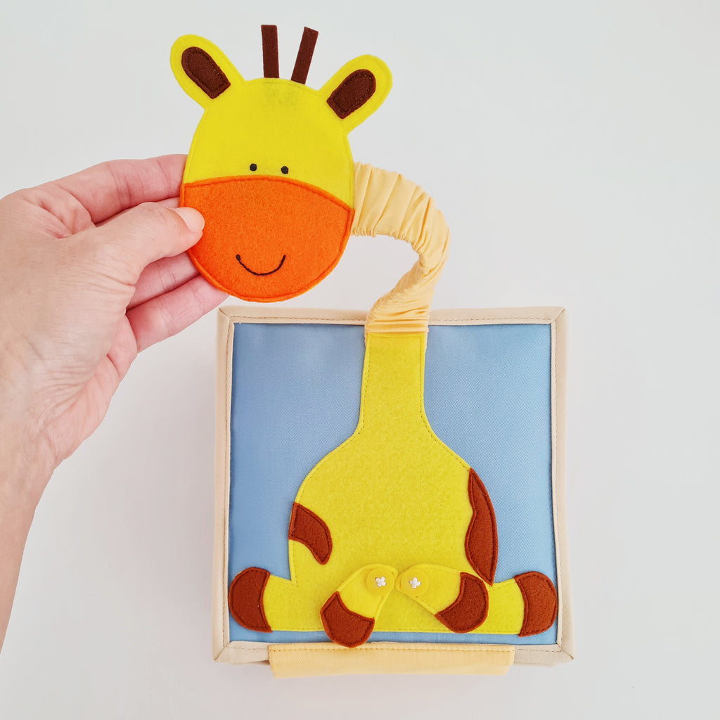 Pull The Giraffe Head - Mini Quiet Book